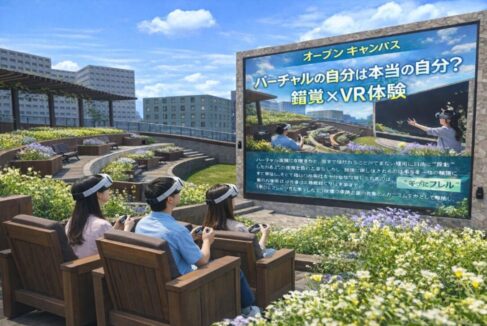 【会場 Ａ棟2階 A24a教室】学びにフレル：バーチャルの自分は本当の自分？錯覚×VR体験 
